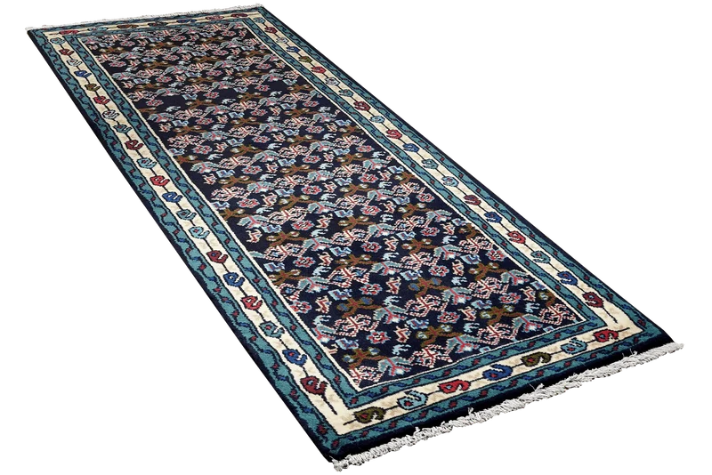 Hamadan · Handgeknüpft – Blau, 190x68 cm