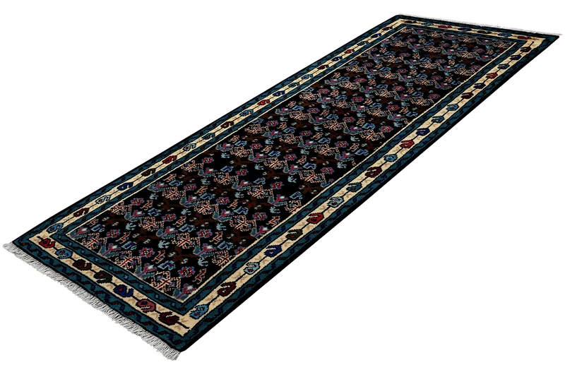 Hamadan · Handgeknüpft – Blau, 190x68 cm
