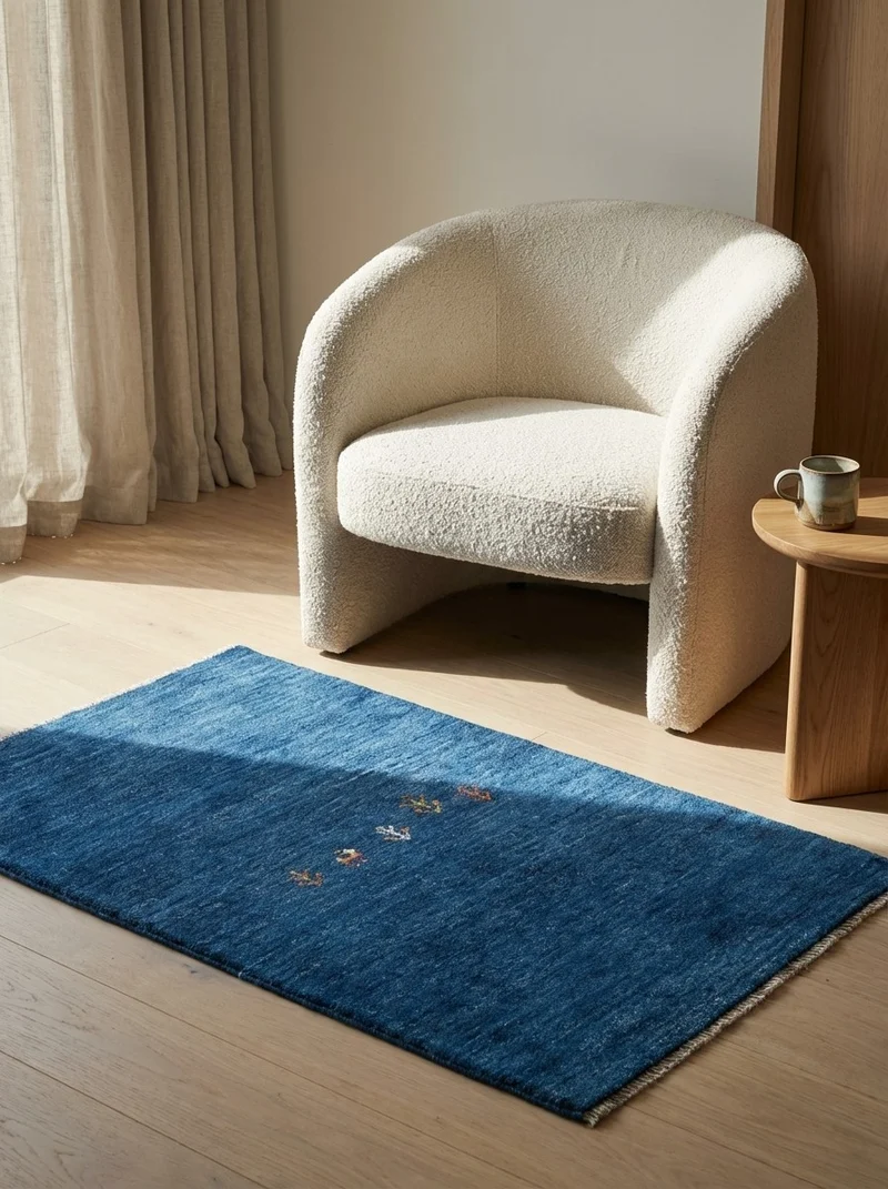 Gabbeh · Handgeknüpft – Blau, 131x78 cm