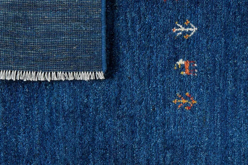 Gabbeh · Handgeknüpft – Blau, 131x78 cm