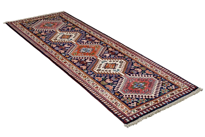 Yalameh · Handgeknüpft – Blau, 152x53 cm
