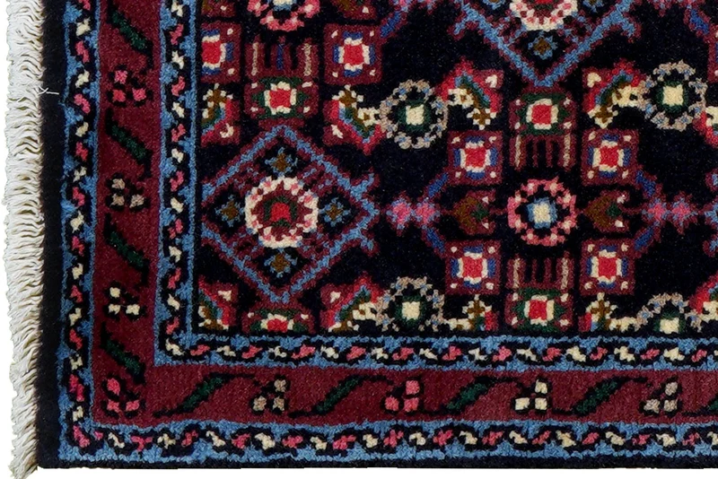 Hamadan · Handgeknüpft – Blau, 89x58 cm