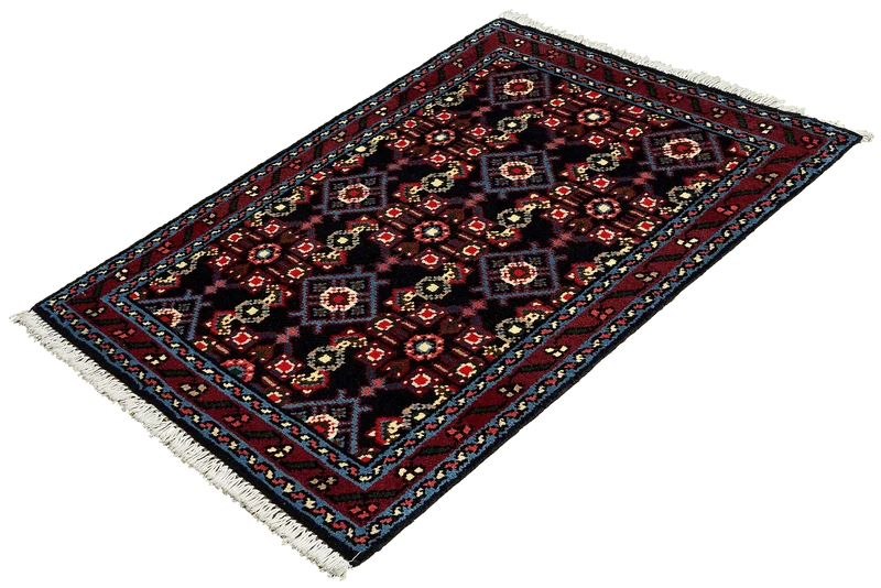 Hamadan · Handgeknüpft – Blau, 89x58 cm
