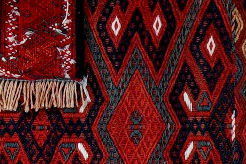 Kelim Turkman · Handgewebt – Bunt, 39x85 cm