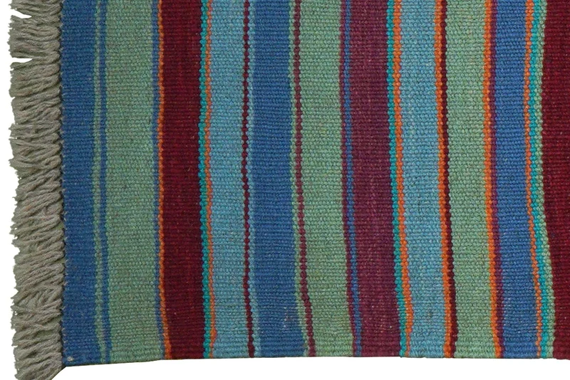 Kelim Gashgai · Handgewebt – Blau, 195x56 cm