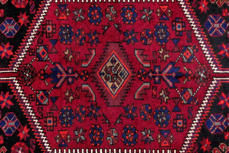 Khamseh · Handgeknüpft – Schwarz, 259x151 cm