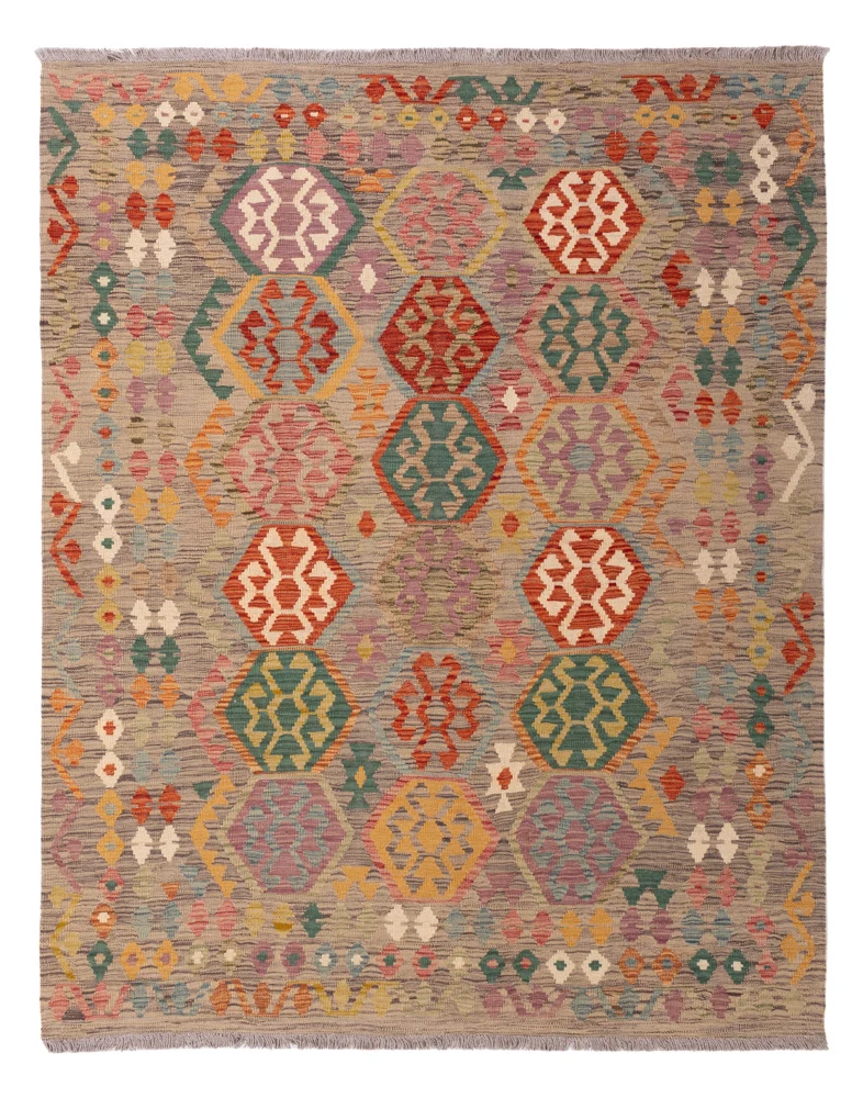 Kelim Maimene Teppich 161x203cm - bunt