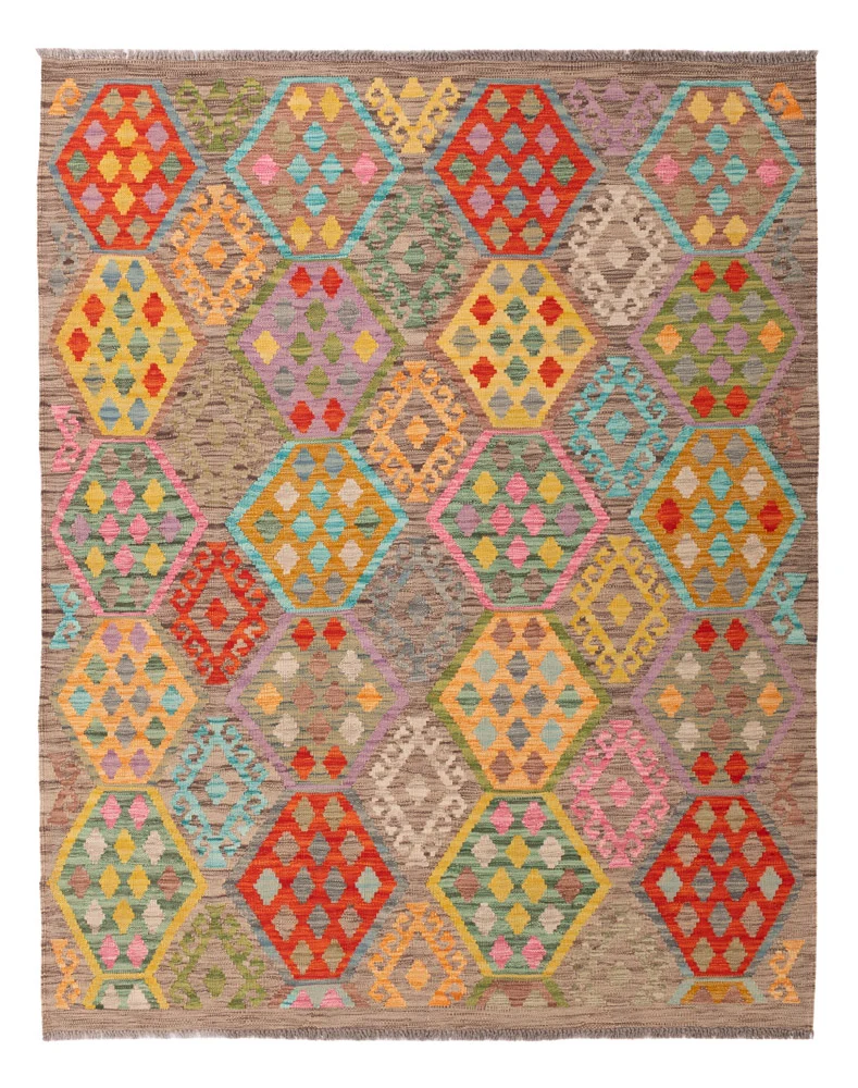 Kelim Maimene Teppich 158x197cm - bunt
