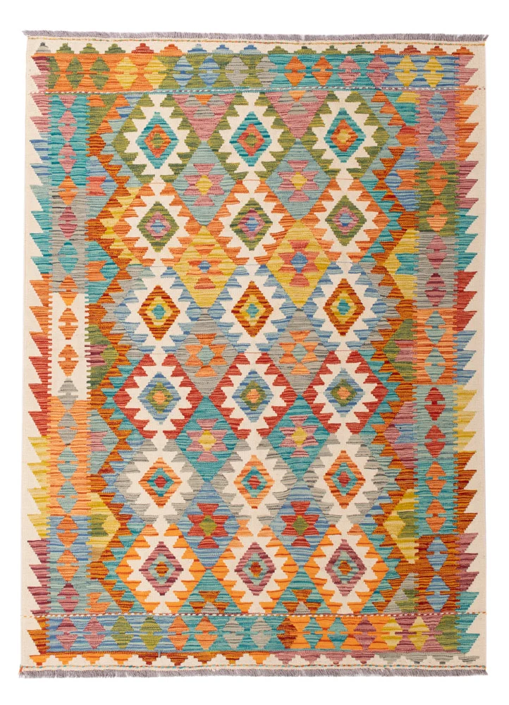 Kelim Maimene Teppich 159x197cm - bunt