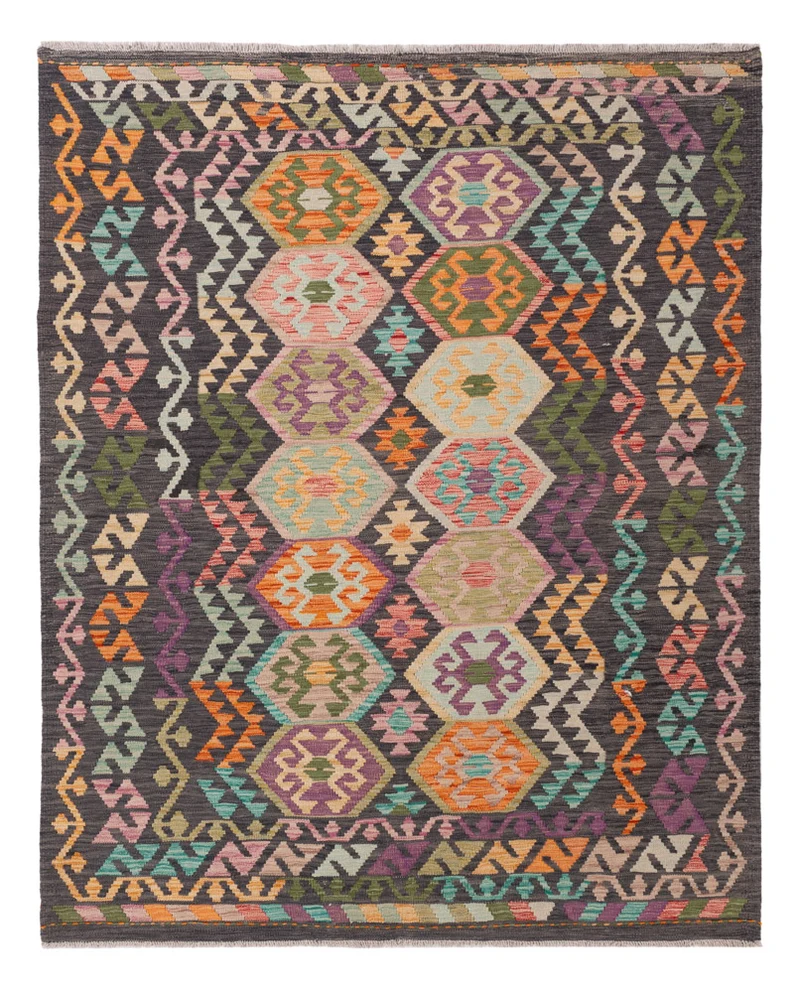 Kelim Maimene Teppich 161x195cm - bunt