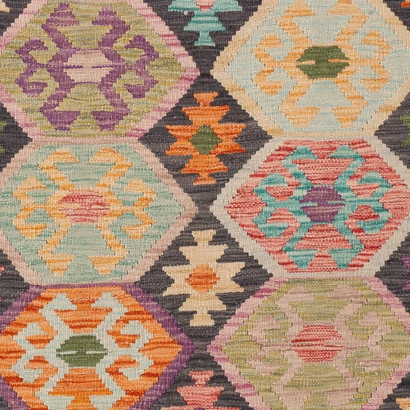 Kelim Maimene Teppich 161x195cm - bunt