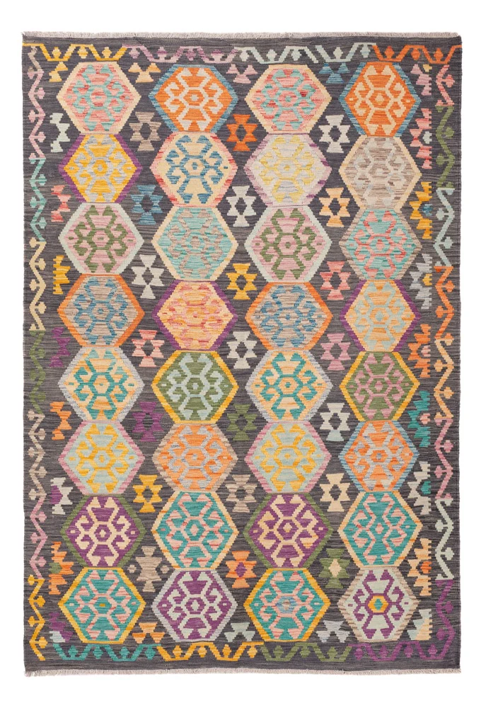 Kelim Maimene Teppich 172x244cm - bunt