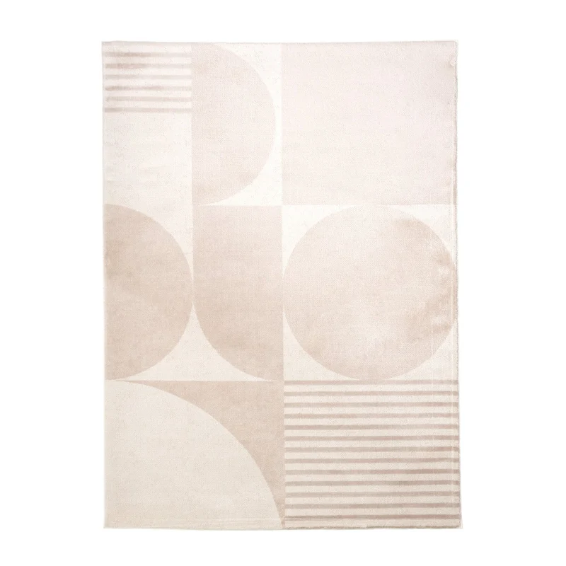 Skandinavischer Teppich - Aurora Circles Beige