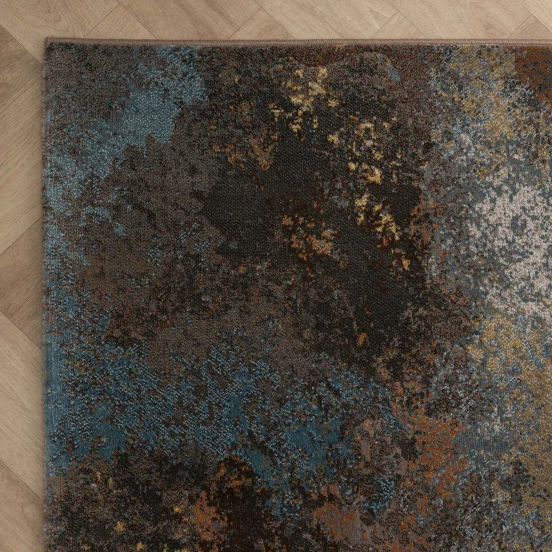 Industrielle Teppiche - Raphael Blau Terrakotta