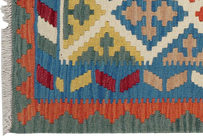 Kelim Gashgai · Handgewebt – Beige, 200x82 cm