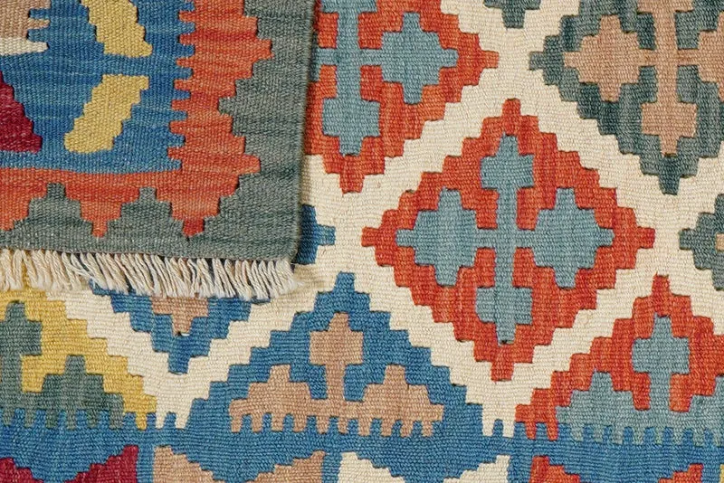 Kelim Gashgai · Handgewebt – Beige, 200x82 cm