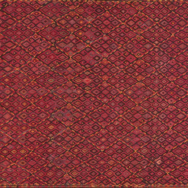 Kelim Kordi · Handgewebt – Rot, 400x204 cm