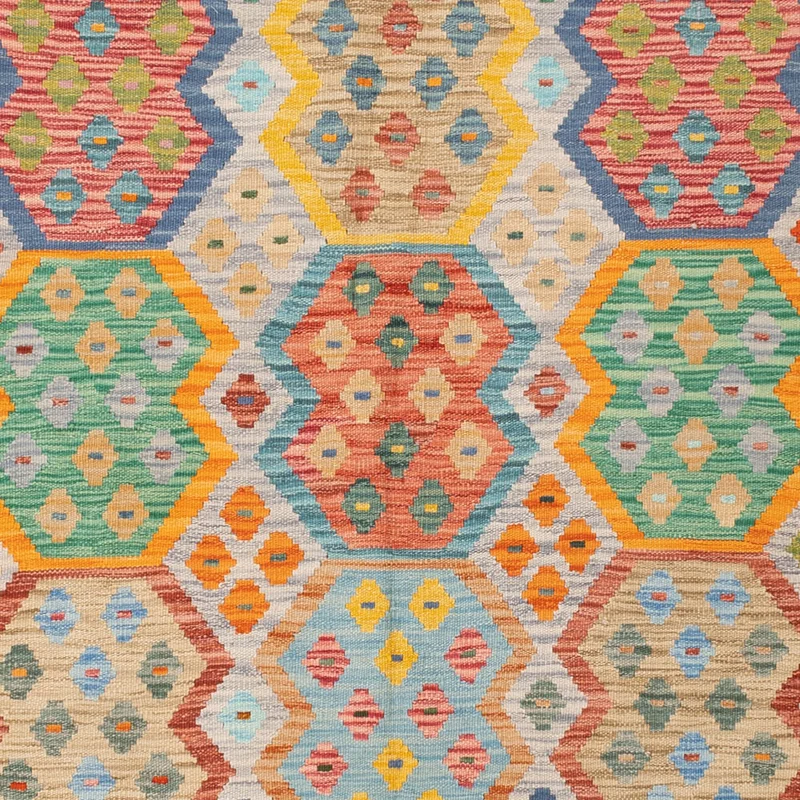 Kelim Maimene Teppich 181x255cm - bunt