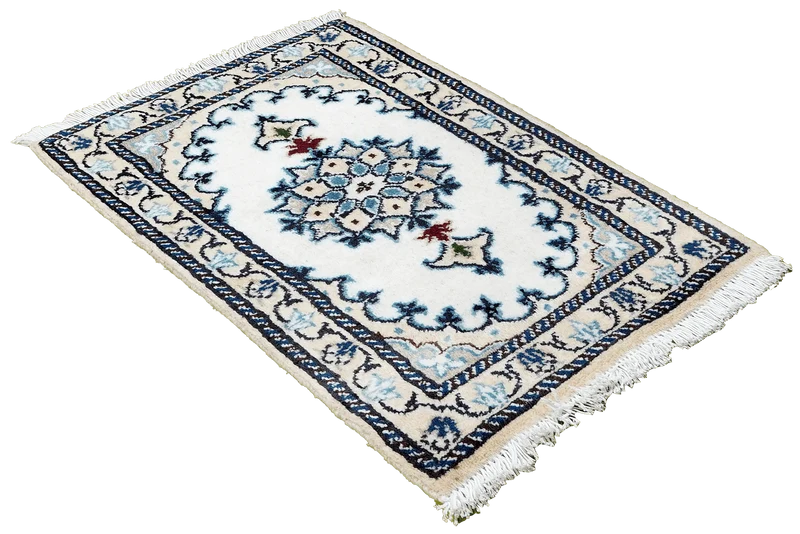Nain 12La · Handgeknüpft – Beige, 64x39 cm