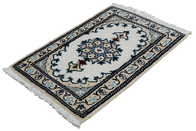 Nain 12La · Handgeknüpft – Beige, 64x39 cm