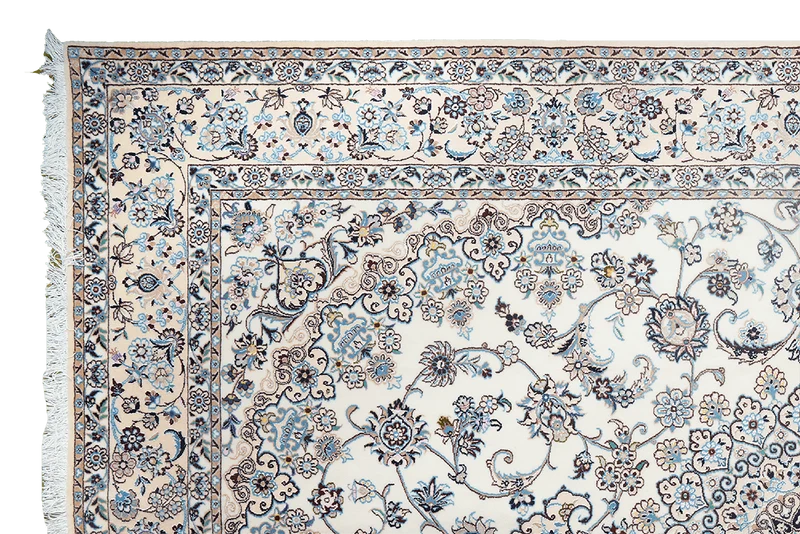 Nain 9La · Handgeknüpft – Beige, 306x209 cm