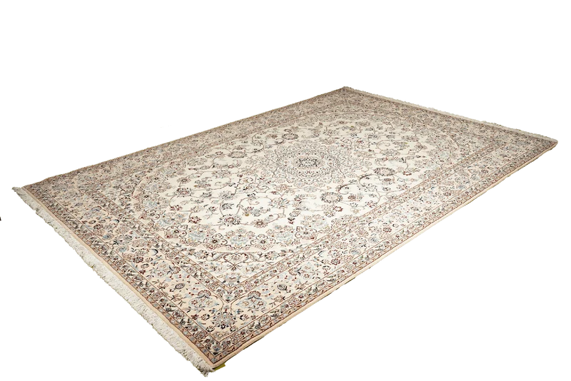 Nain 9La · Handgeknüpft – Beige, 306x209 cm