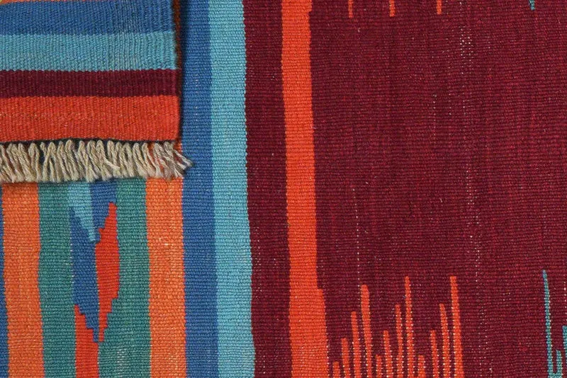 Kelim Gashgai · Handgewebt – Bunt, 200x61 cm