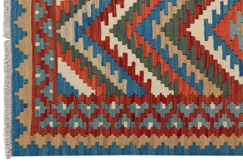 Kelim Gashgai · Handgewebt – Bunt, 194x86 cm