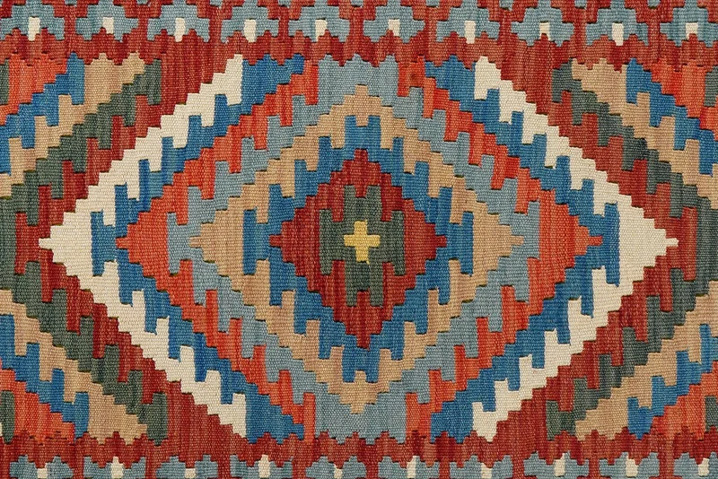 Kelim Gashgai · Handgewebt – Bunt, 194x86 cm