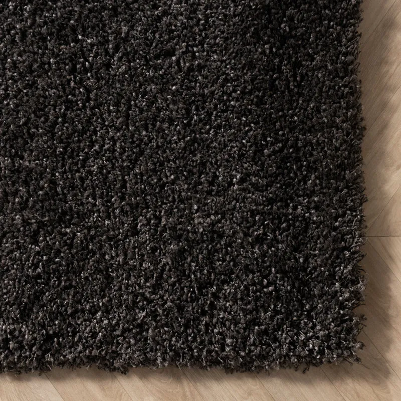 Hochflor Wohnzimmer Teppich - Yves Anthrazit