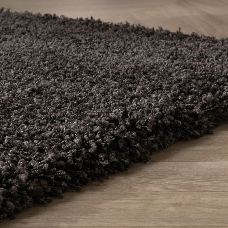 Hochflor Wohnzimmer Teppich - Yves Anthrazit