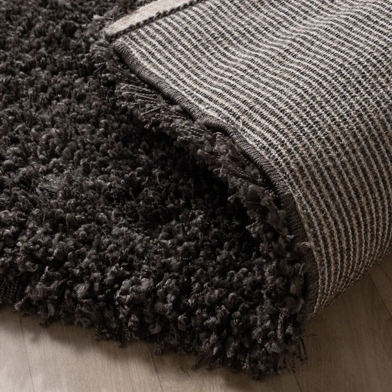 Hochflor Wohnzimmer Teppich - Yves Anthrazit