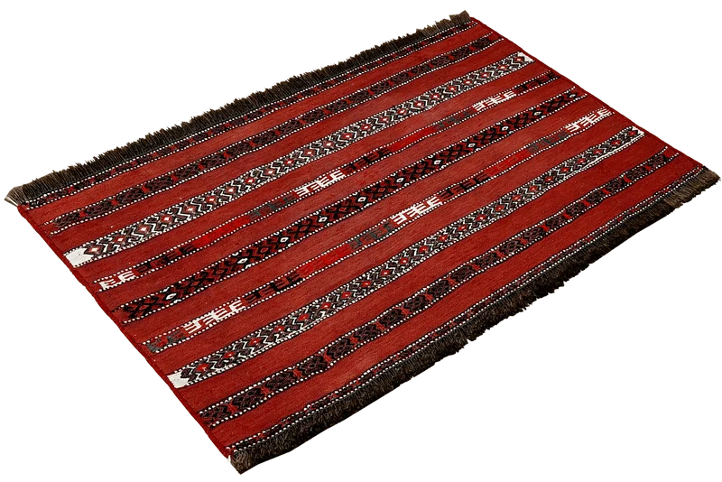 Kelim Turkman · Handgewebt – Rot, 51x101 cm