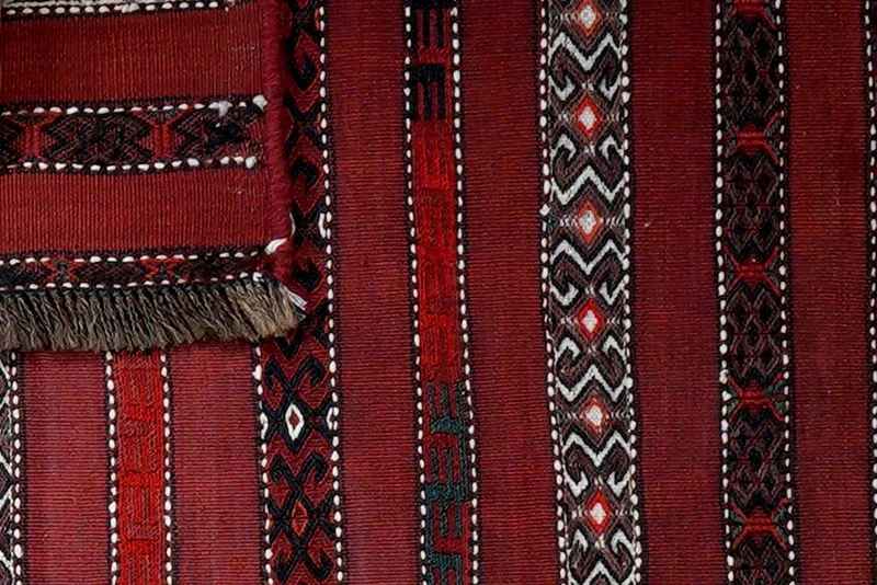 Kelim Turkman · Handgewebt – Rot, 51x101 cm
