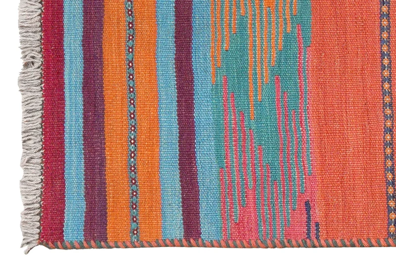 Kelim Gashgai · Handgewebt – Bunt, 207x63 cm