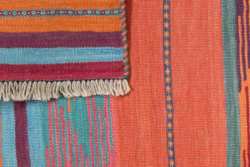 Kelim Gashgai · Handgewebt – Bunt, 207x63 cm