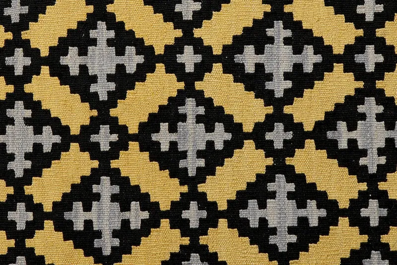 Kelim Gashgai · Handgewebt – Schwarz, 119x82 cm