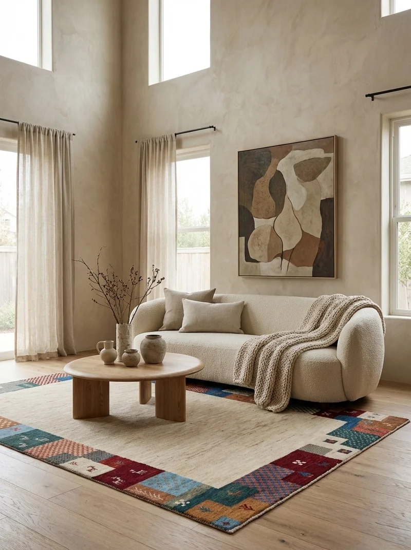 Rizbaf · Handgeknüpft – Beige, 194x122 cm