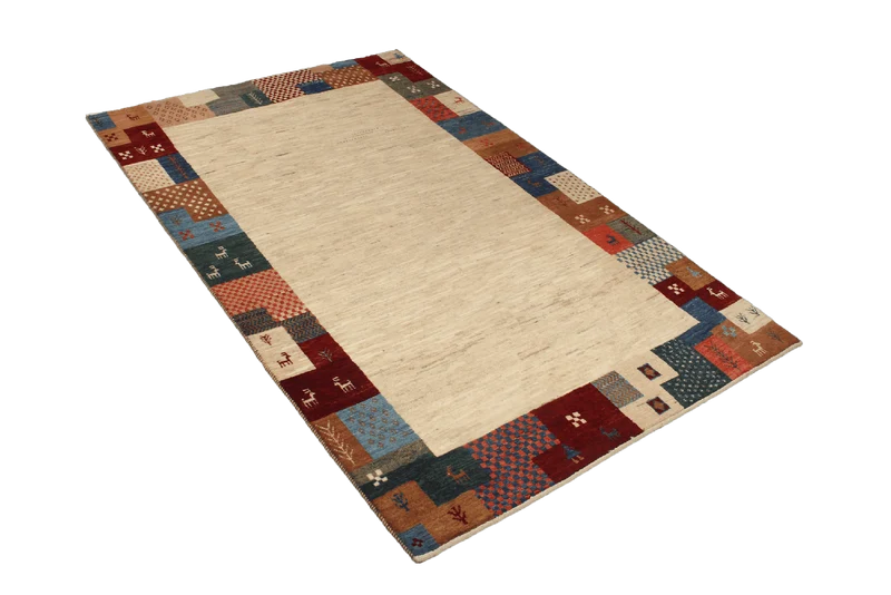 Rizbaf · Handgeknüpft – Beige, 194x122 cm