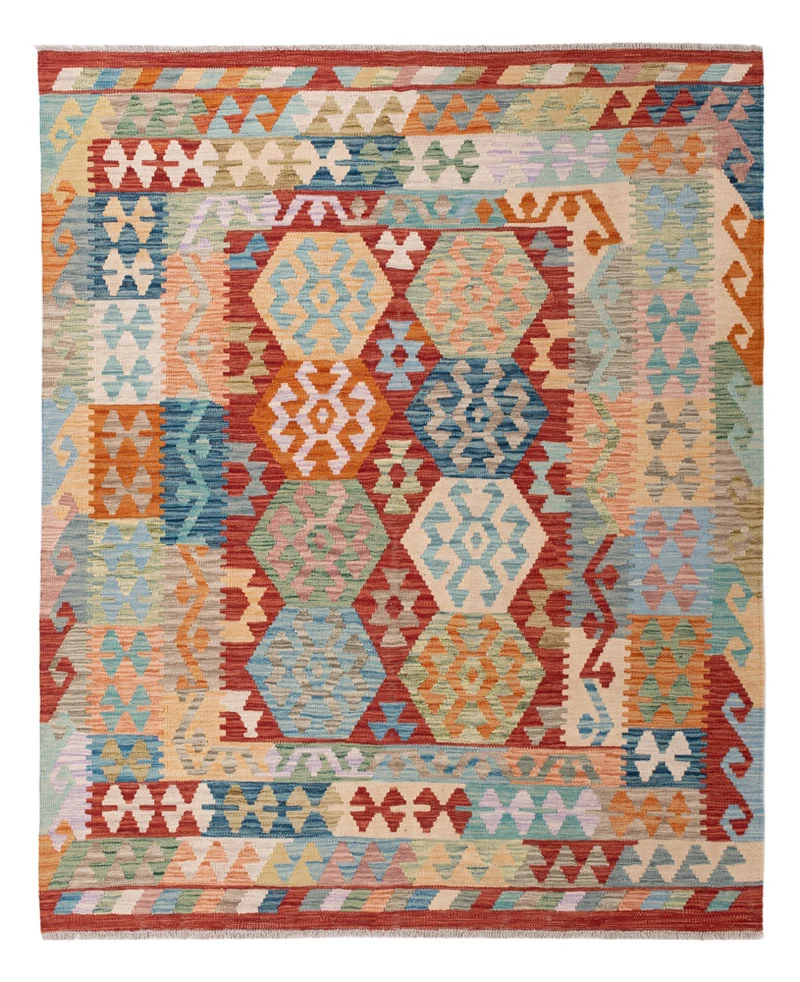 Kelim Maimene Teppich 156x194cm - bunt