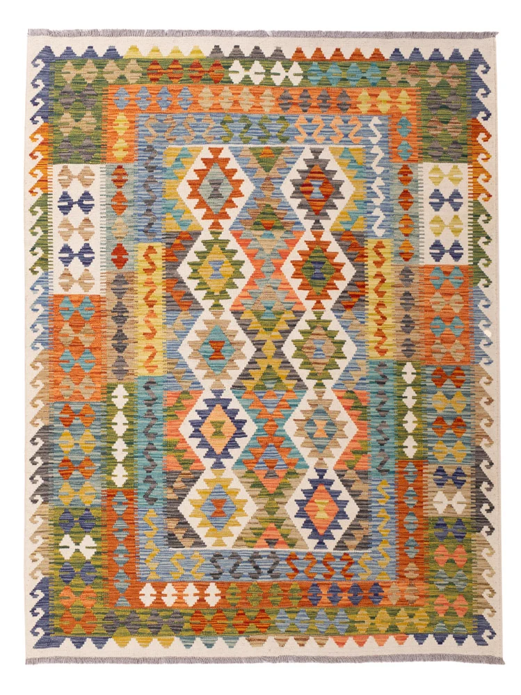 Kelim Maimene Teppich 153x197cm - bunt