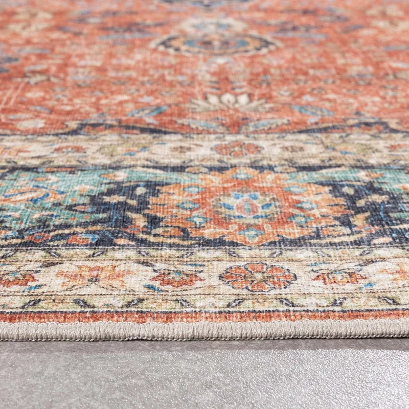 In- & Outdoor Teppich Vintage - Kairo Medaillon Terra Dunkelblau