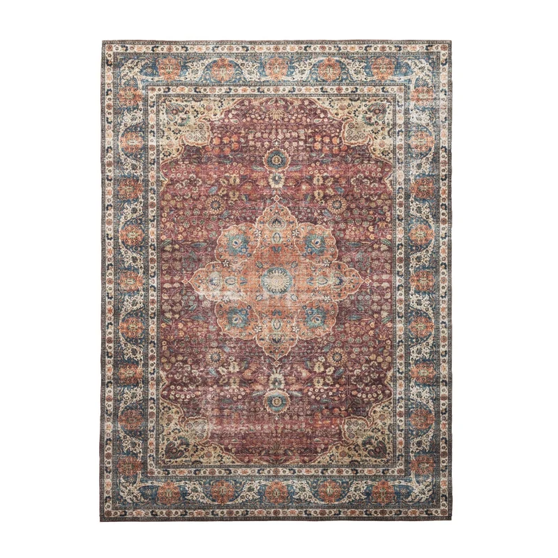 In- & Outdoor Teppich Vintage - Kairo Medaillon Bordeaux