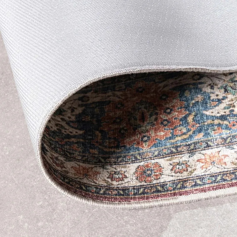 In- & Outdoor Teppich Vintage - Kairo Medaillon Bordeaux