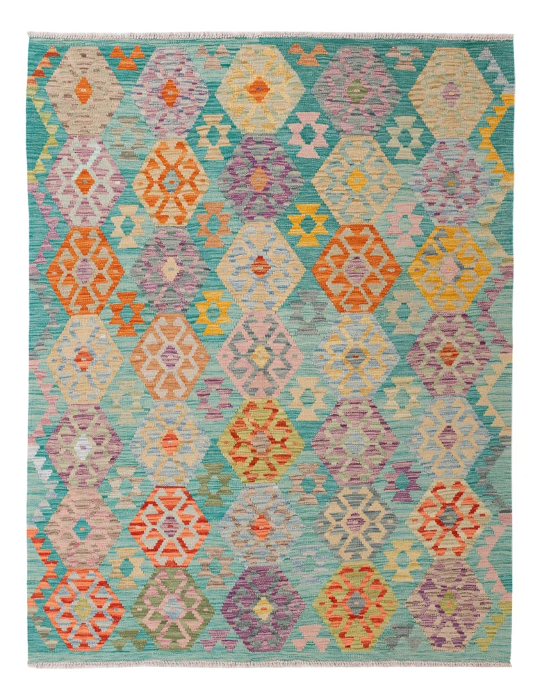 Kelim Maimene Teppich 151x193cm - bunt