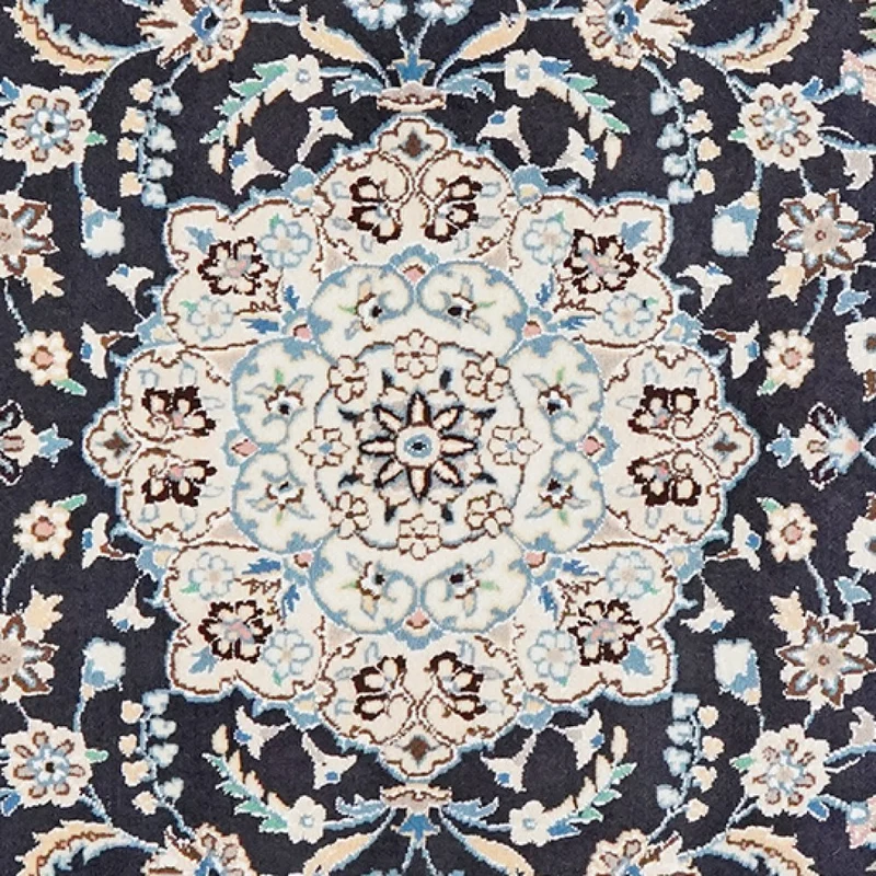 Nain 9La · Handgeknüpft – Blau, 151x96 cm