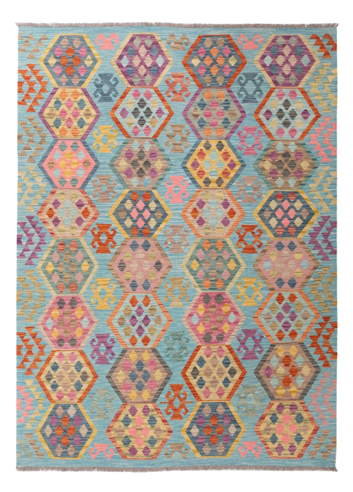 Kelim Maimene Teppich 182x251cm - bunt