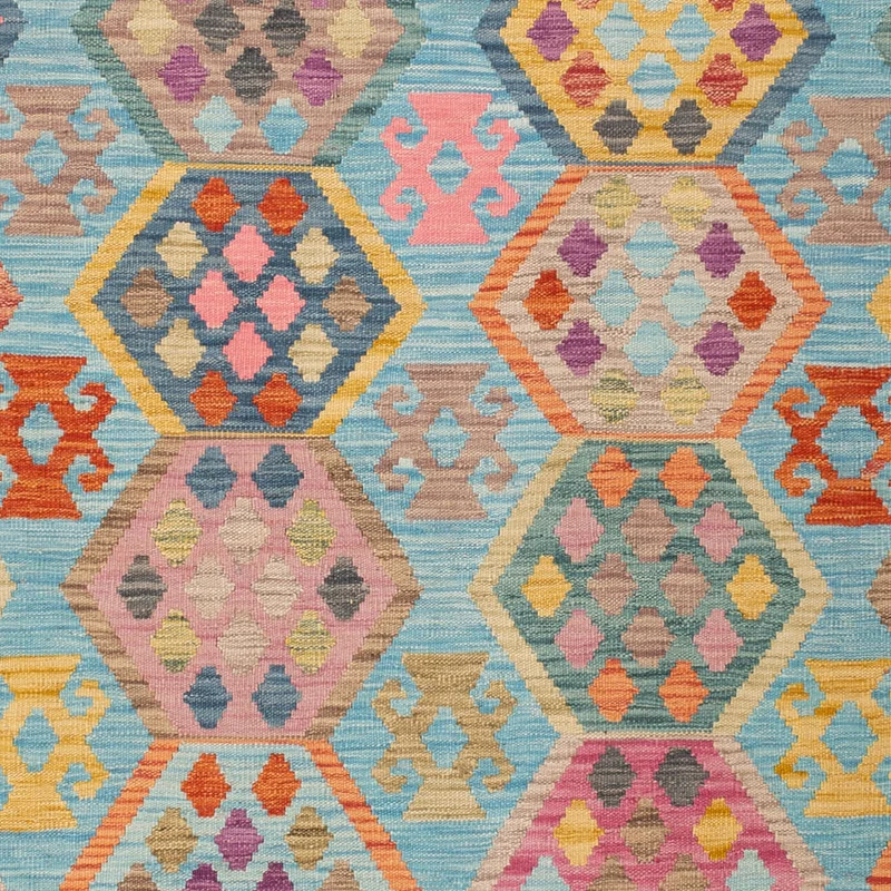 Kelim Maimene Teppich 182x251cm - bunt