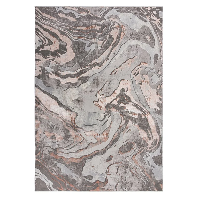 Marmor Teppich - Erio Marbled Grau Rosa