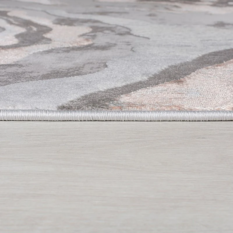Marmor Teppich - Erio Marbled Grau Rosa